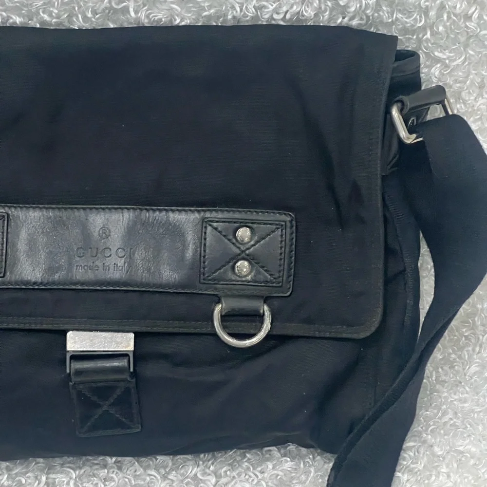 GUCCI Nylon Crossbody Messenger Bag